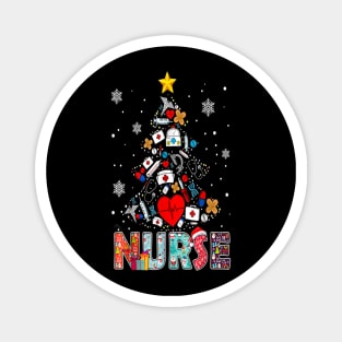 Nurse Christmas Tree Stethoscope Rn Lpn Scrub Nursing Xmas Magnet